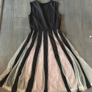 Black and Muted Cream Party/Wedding Dress